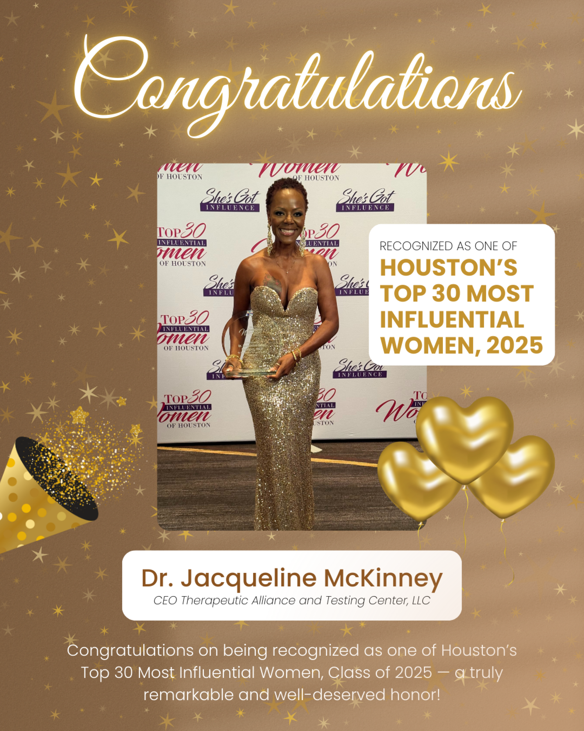 TITAN Women In Business and Leadership Awards Winner - CEO of Therapeutic Alliance & Testing Center, LLC gallery